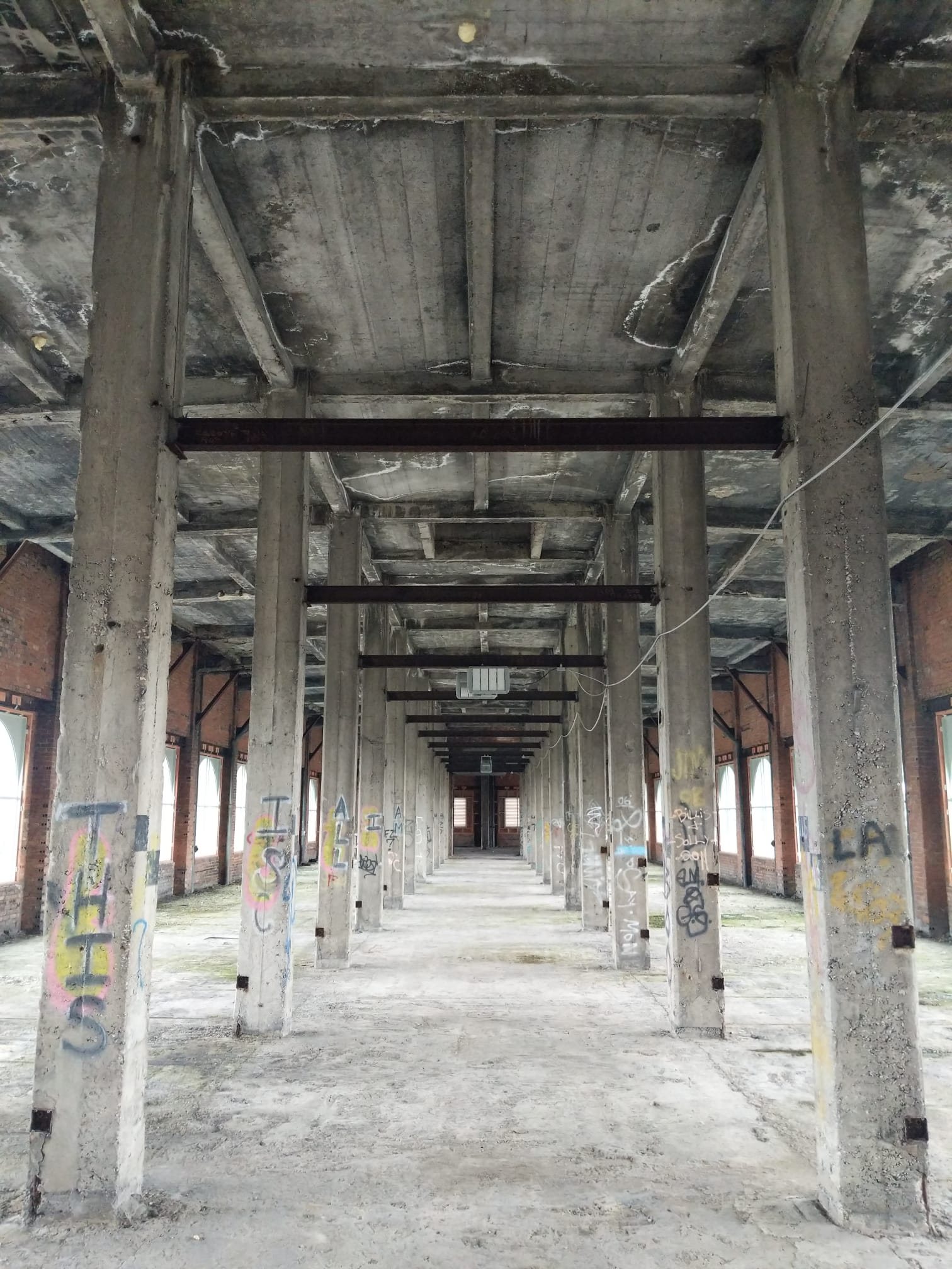 The interior of Michigan Central Station, Detroit, before its rehabilitation